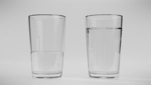 Water Glass Optimist Pessimist